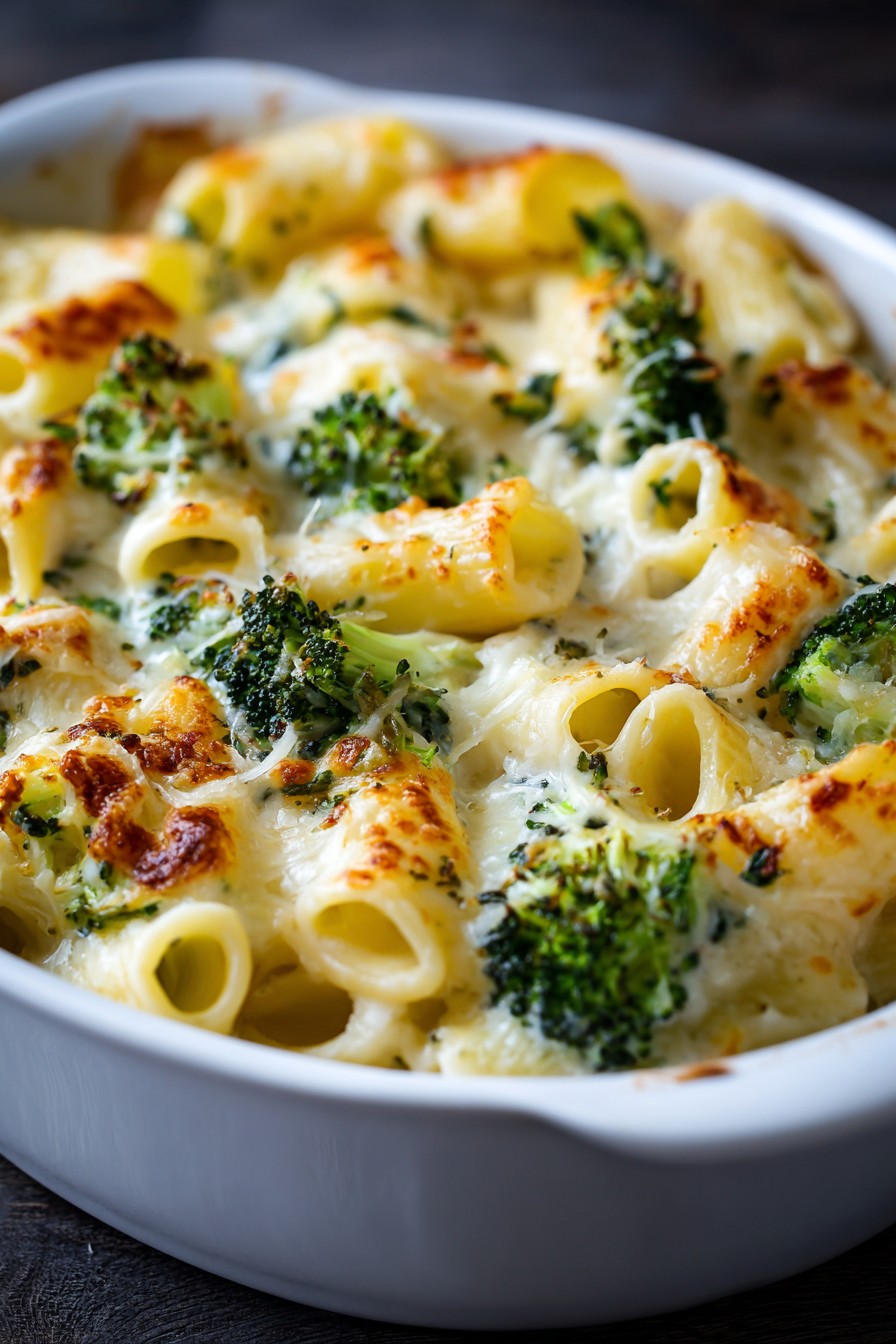 Baked Ziti Alfredo Broccoli