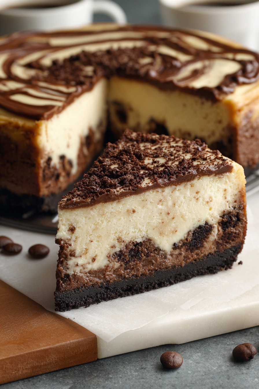 Cappuccino Fudge Cheesecake