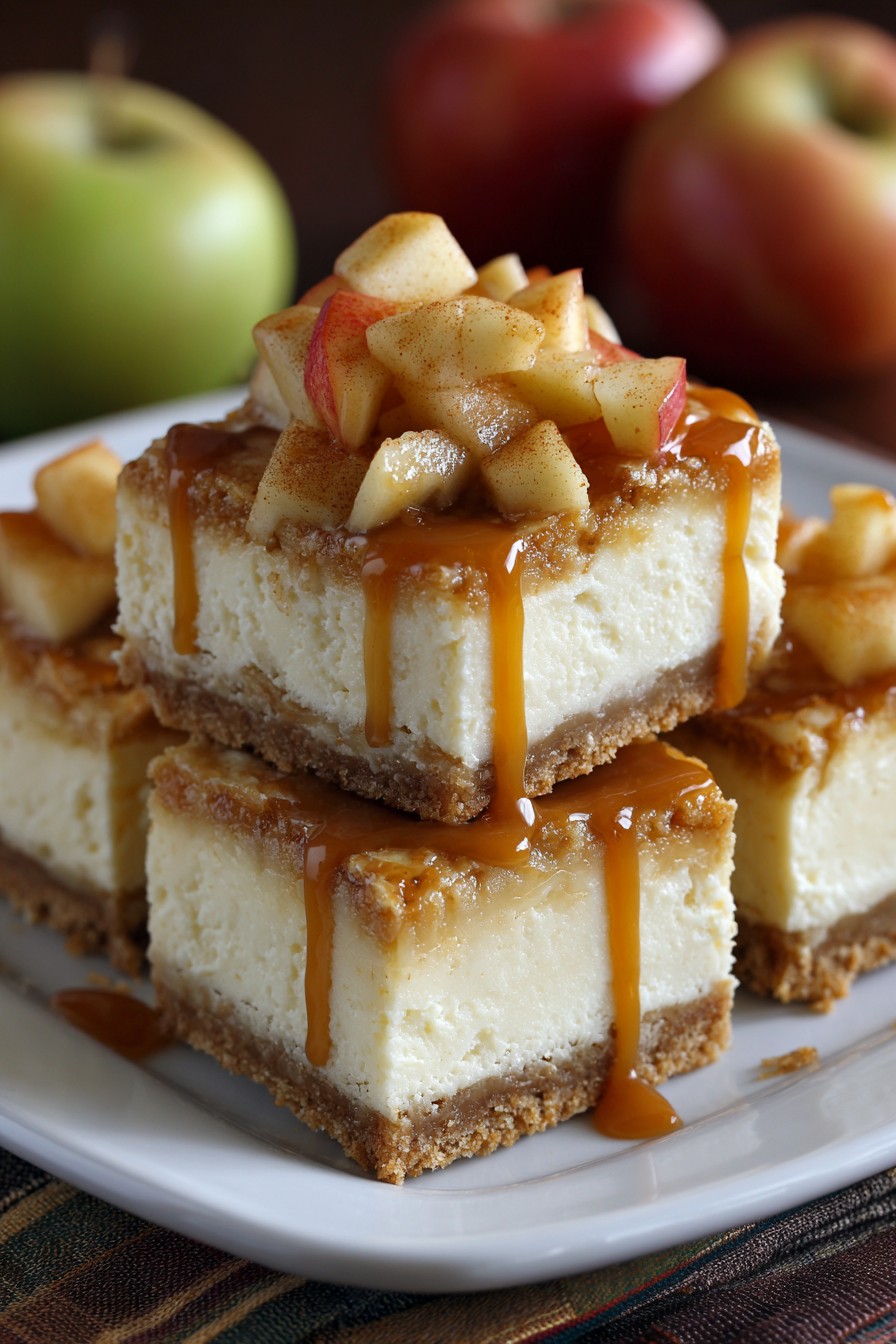 Caramel Apple Cheesecake Bars Recipe