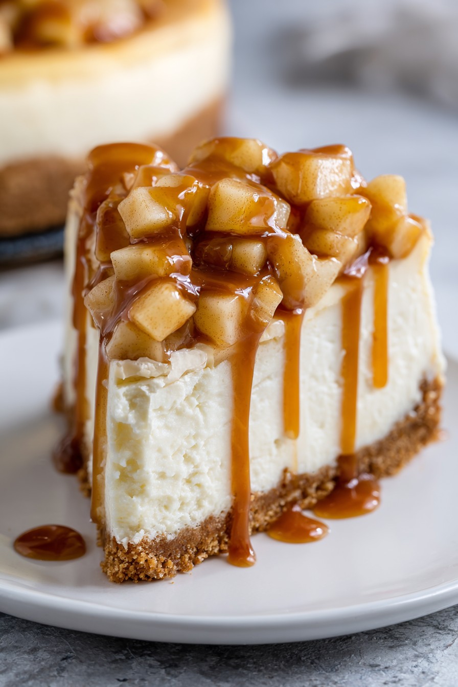 Caramel Apple Vanilla Cheesecake