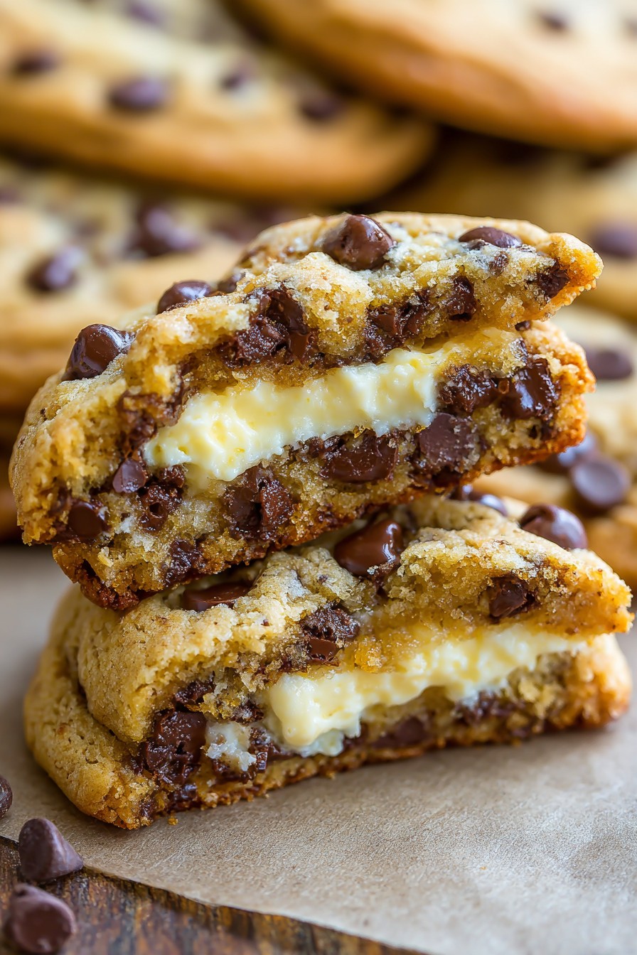 Cheesecake Stuffed Chocolate Chip Cookies
