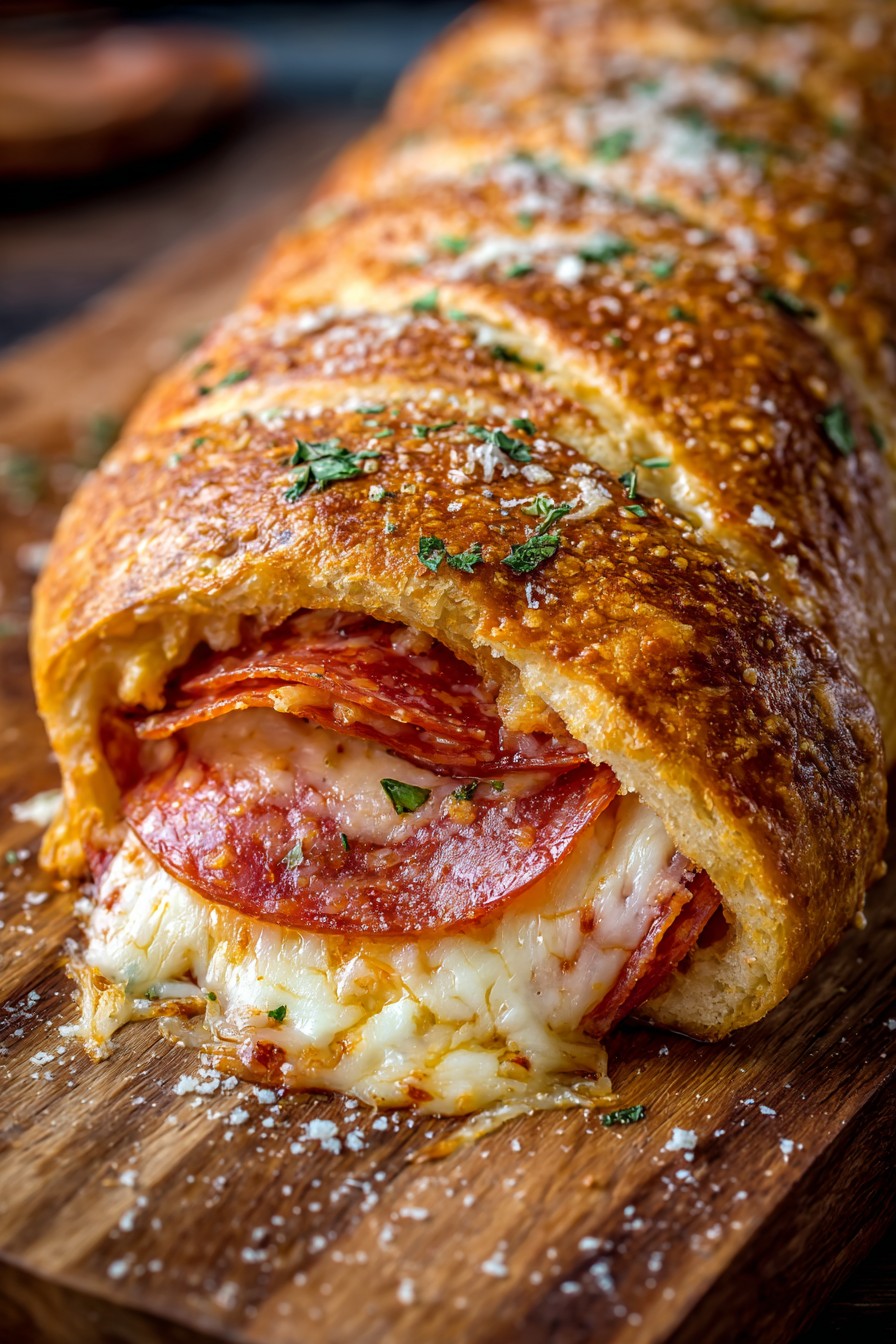 Cheesy Pepperoni Stromboli