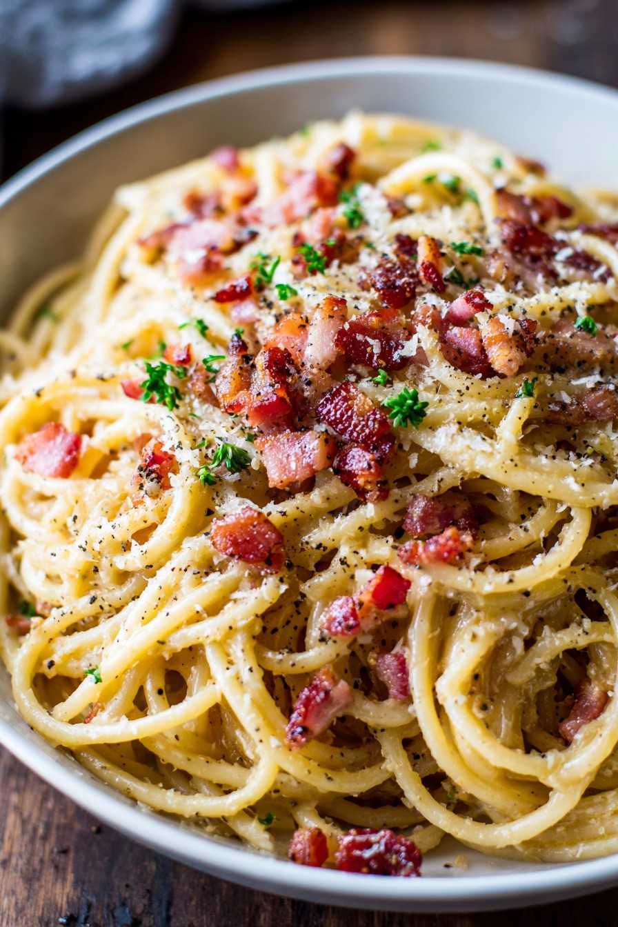 Cheesy Spaghetti Carbonara