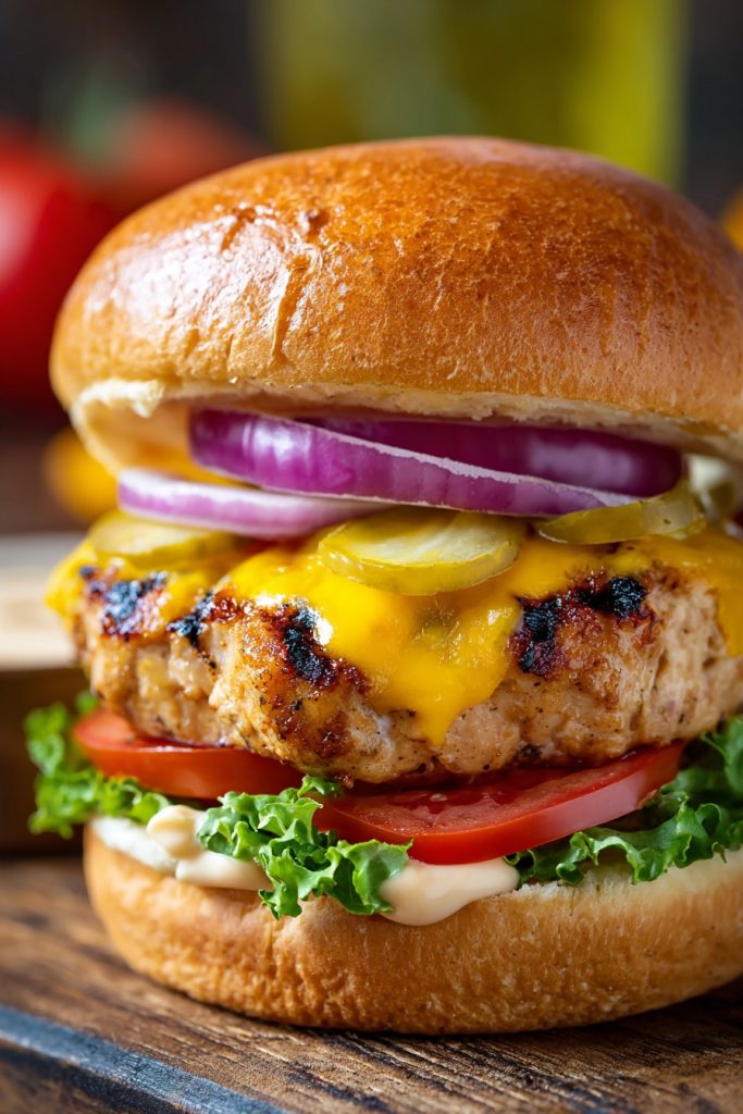 Ultimate Chicken Cheddar Burger Recipe: A Cheesy Delight