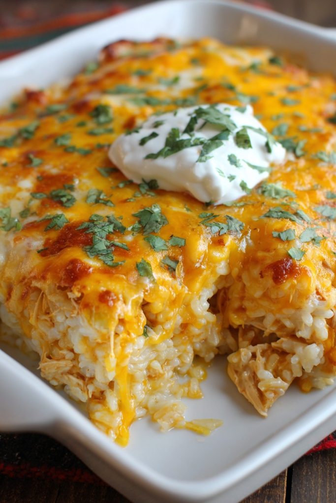Chicken Enchilada Rice Casserole: A Cheesy, Spicy One-Pan Wonder