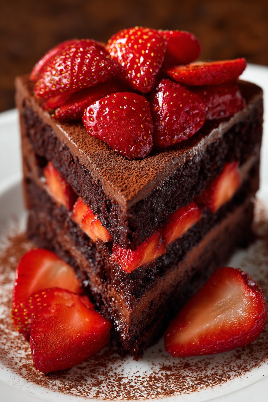 Chocolate Cake Strawberries