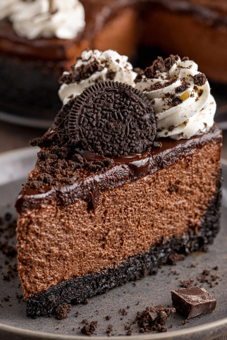 Chocolate Cheesecake Oreo Crust