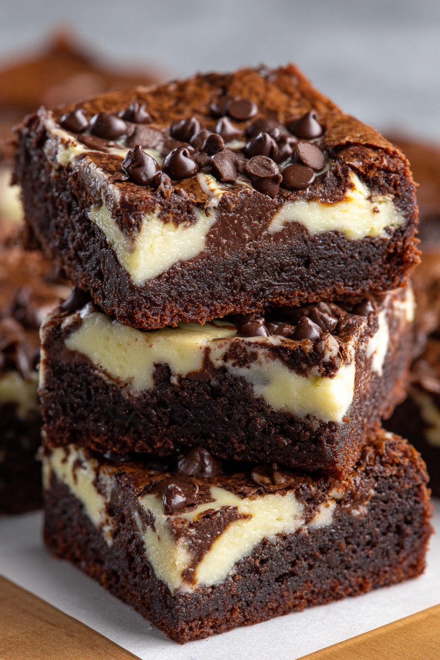 Chocolate Chip Cream Cheese Brownies