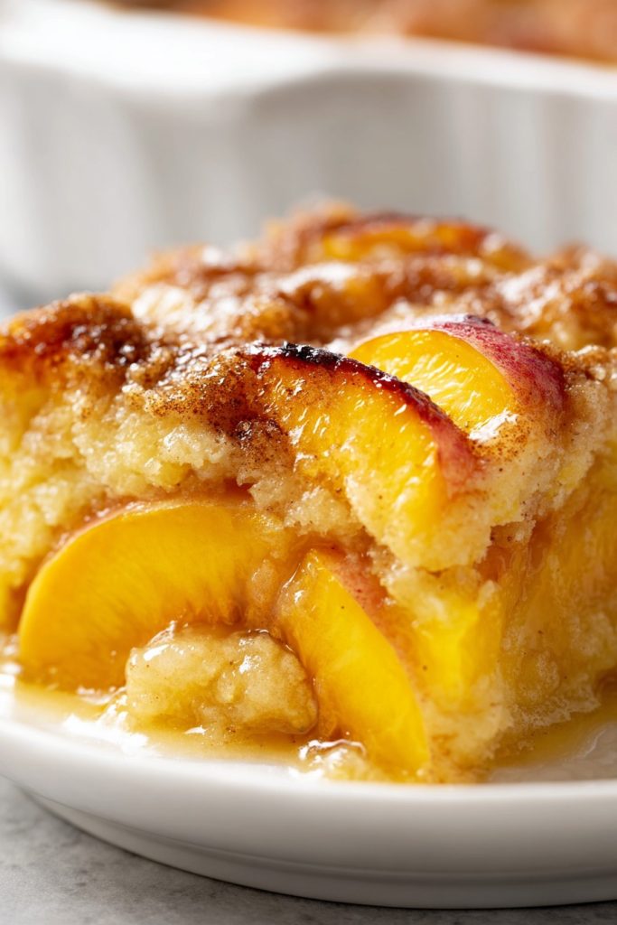 Cinnamon Sugar Peach Cobbler Dump Cake: A Lazy Baker’s Dream