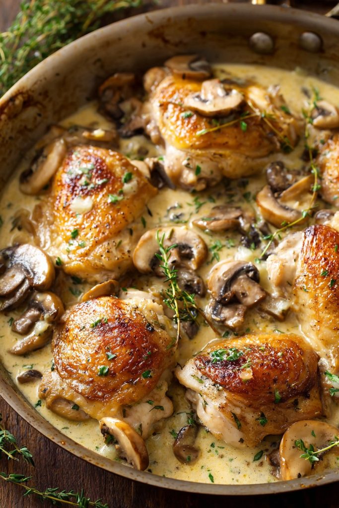 Creamy Mushroom Chicken Thighs: A Comfort Food Classic