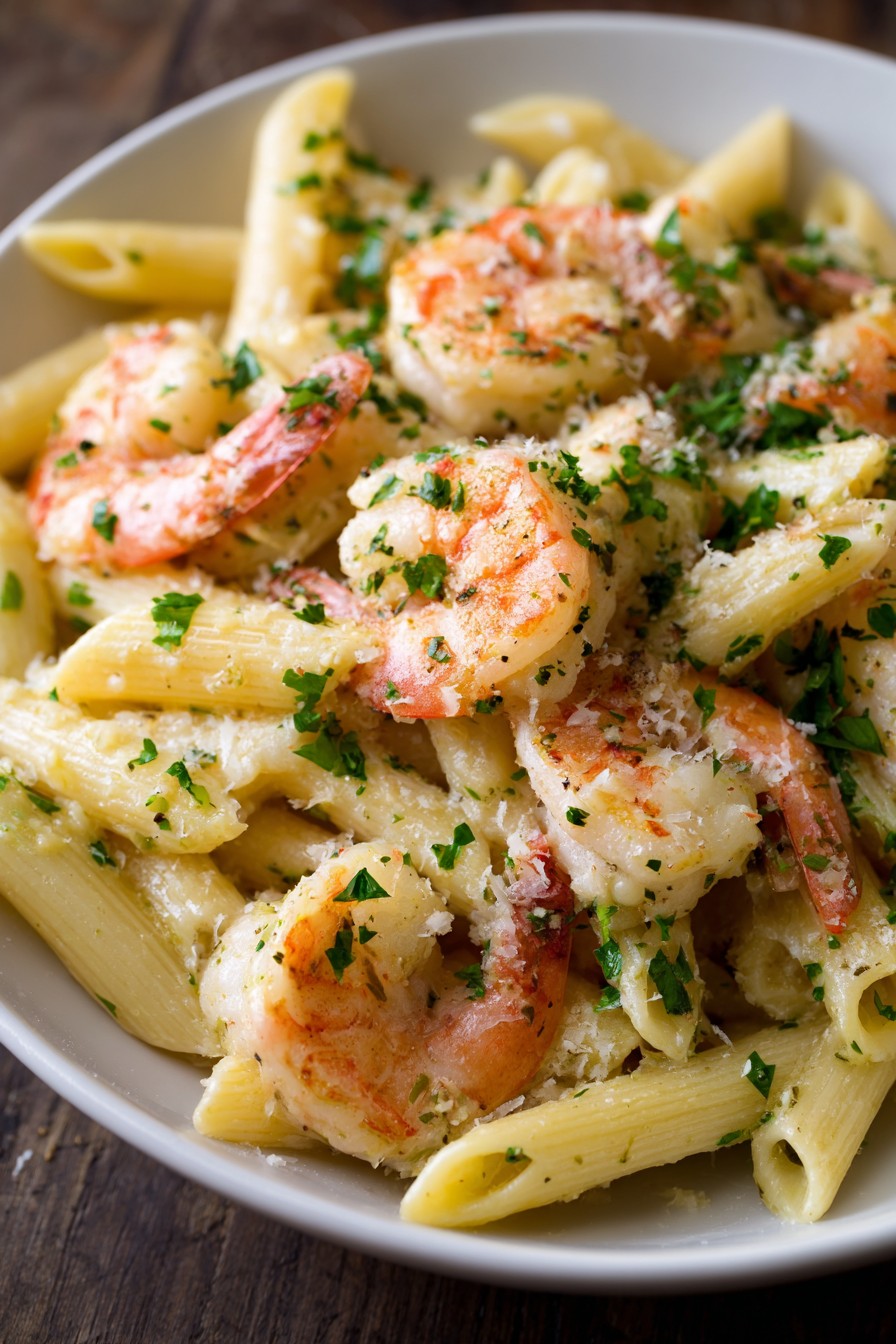 Creamy Shrimp Penne Pasta