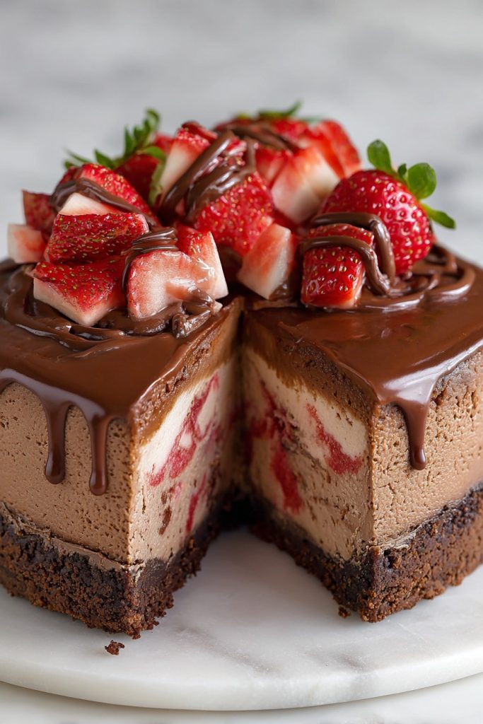 Double Chocolate Strawberry Cheesecake: A Decadent Delight