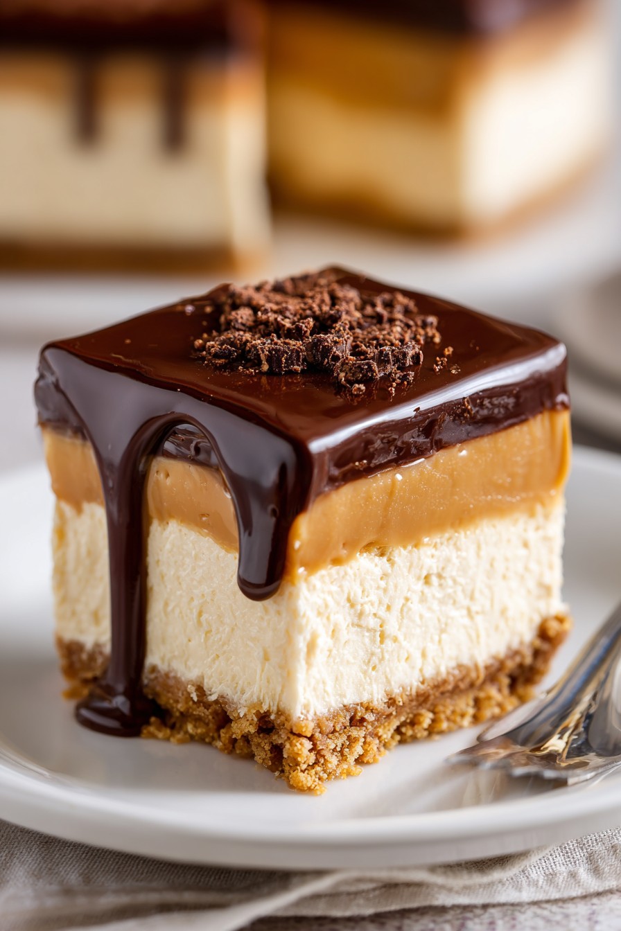 Easy No Bake Millionaires Cheesecake