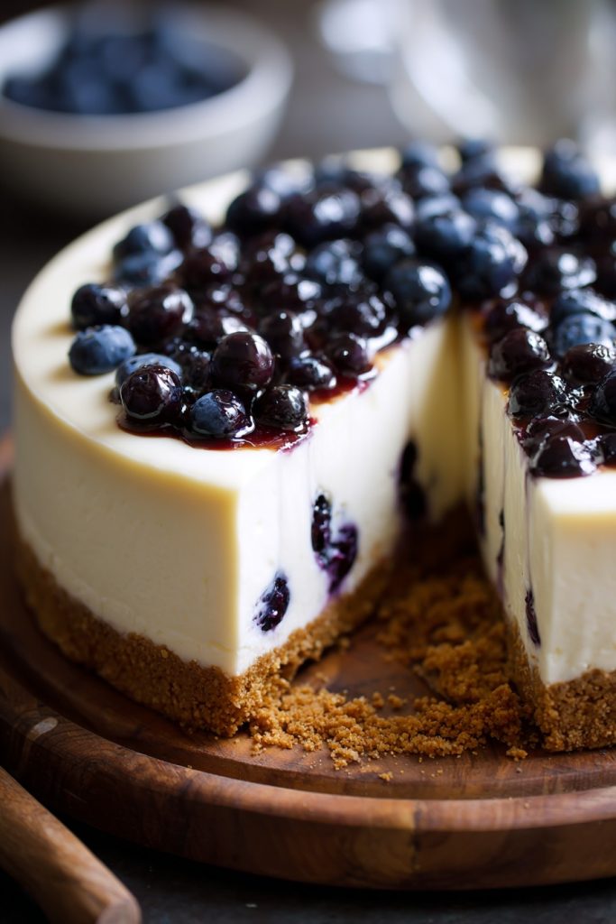Elegant White Chocolate Blueberry Cheesecake: A Dreamy Dessert Delight