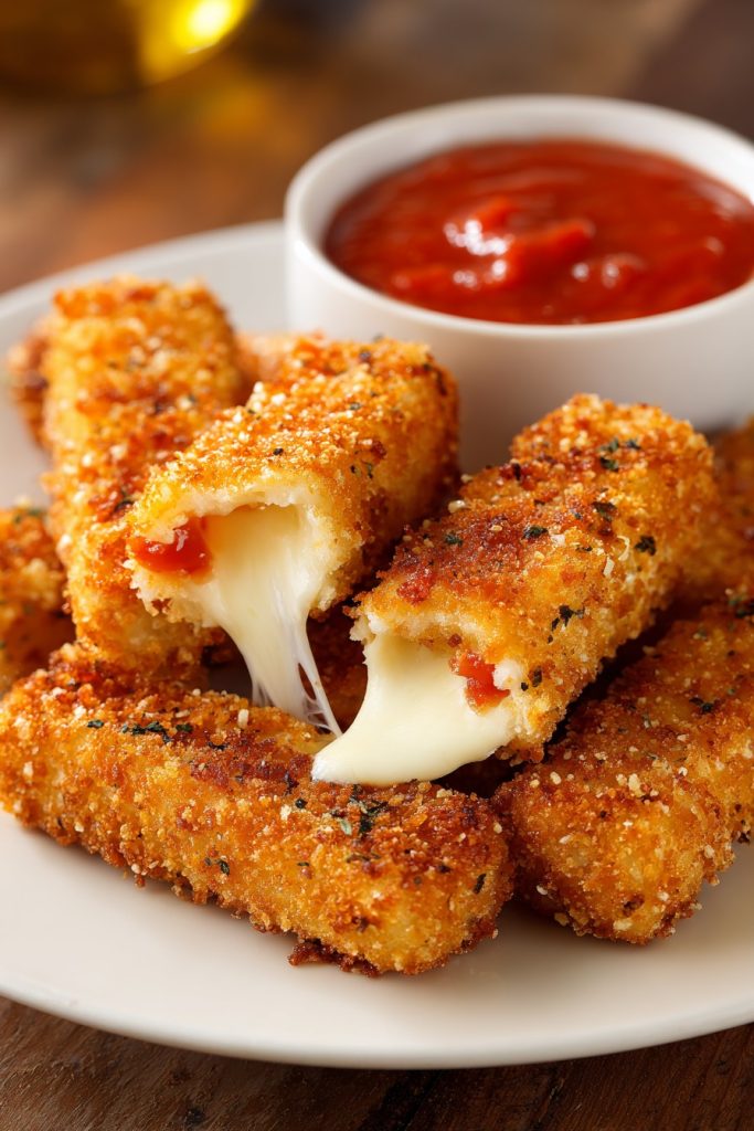 Crispy Fried Mozzarella Sticks: The Ultimate Cheesy Delight