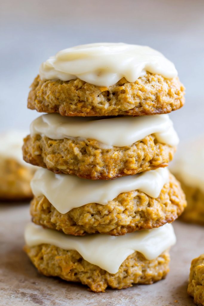 Frosted Pumpkin Oatmeal Cookies: A Fall Favorite