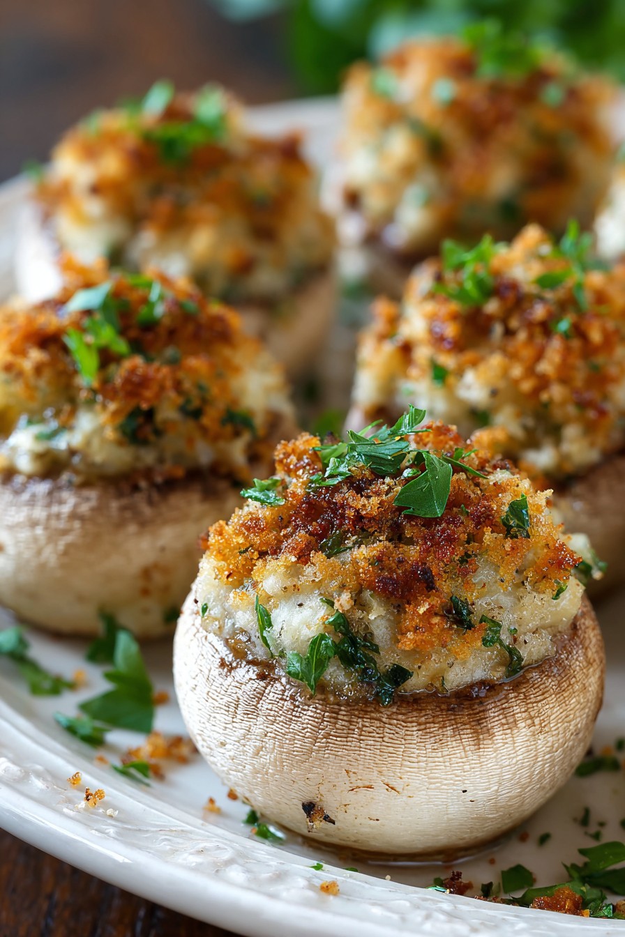 Garlic Parmesan Stuffed Mushrooms