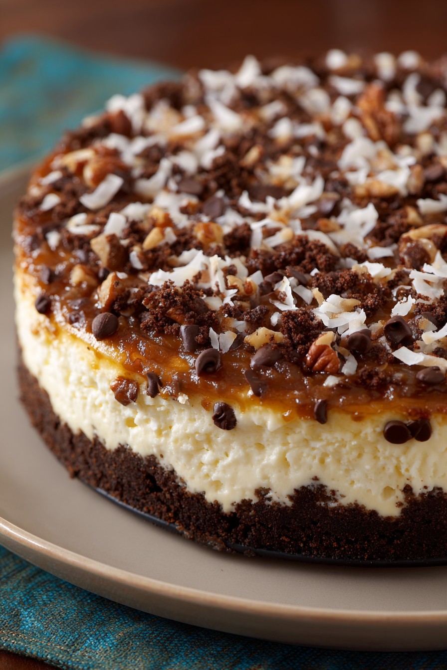 German Chocolate Cheesecake