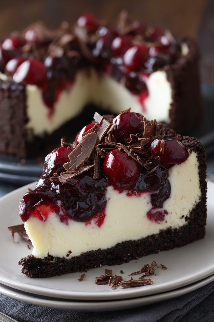 Heavenly Black Forest Cheesecake Delight: A Decadent Twist on Classic Flavors