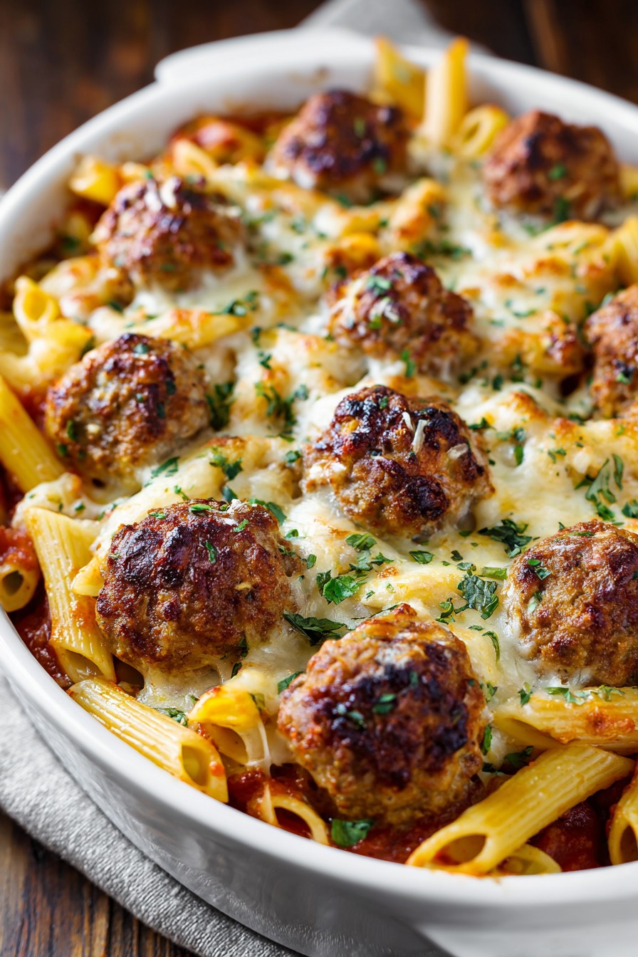 Meatball Pasta Bake