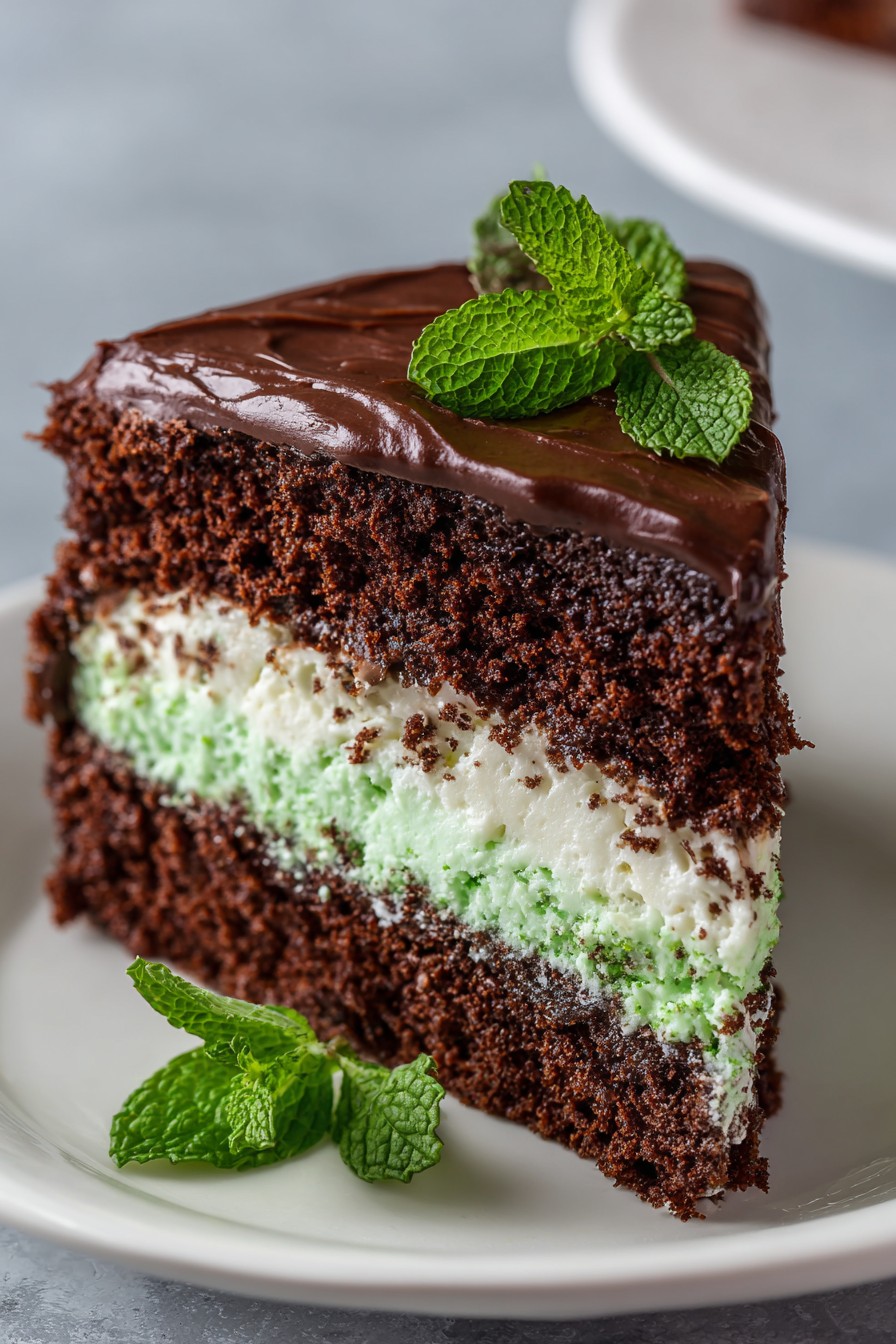 Mint Chocolate Cheesecake Cake