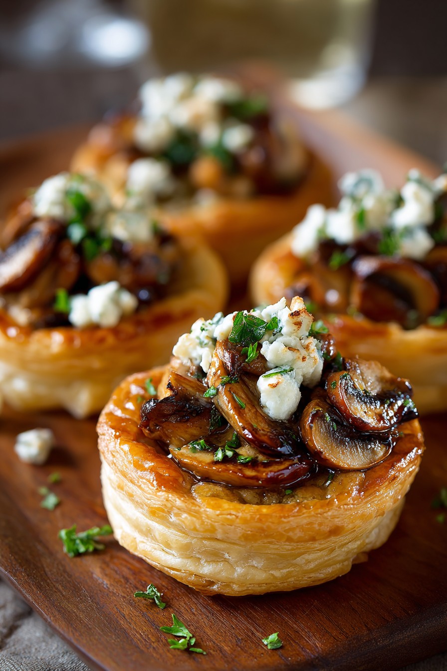 Mushroom Goat Cheese Tarts