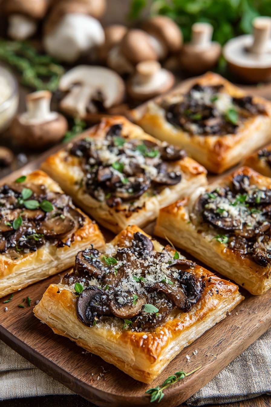 Mushroom Puff Pastry Appetizers