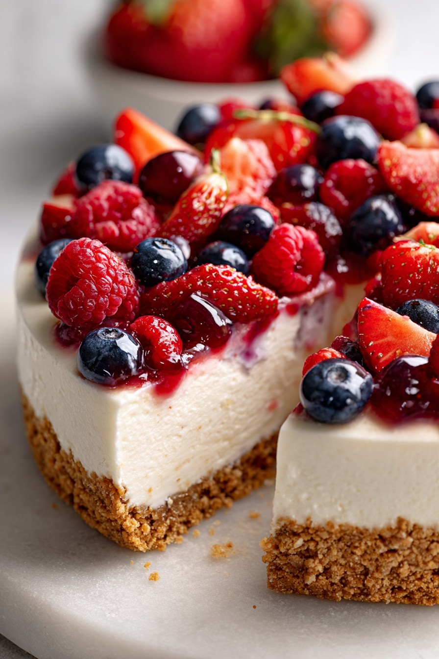 No Bake Berry Cheesecake
