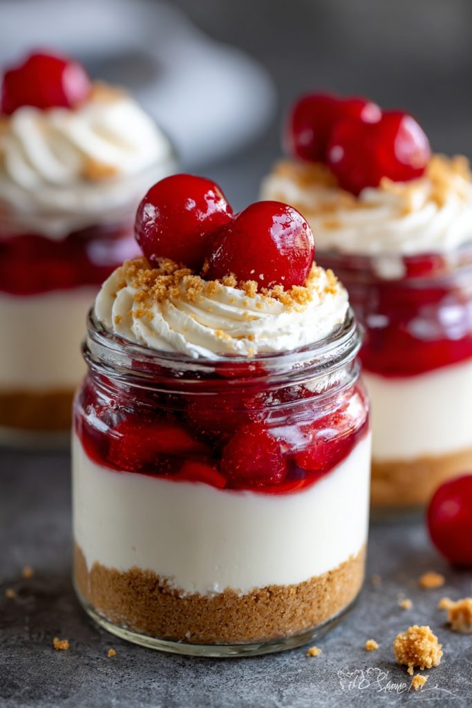No Bake Cherry Cheesecake Jars: A Delightfully Easy Dessert
