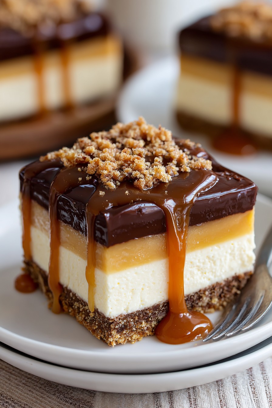 No Bake Millionaires Cheesecake