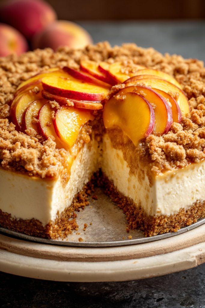 Peach Crumb Cheesecake: A Summer Delight