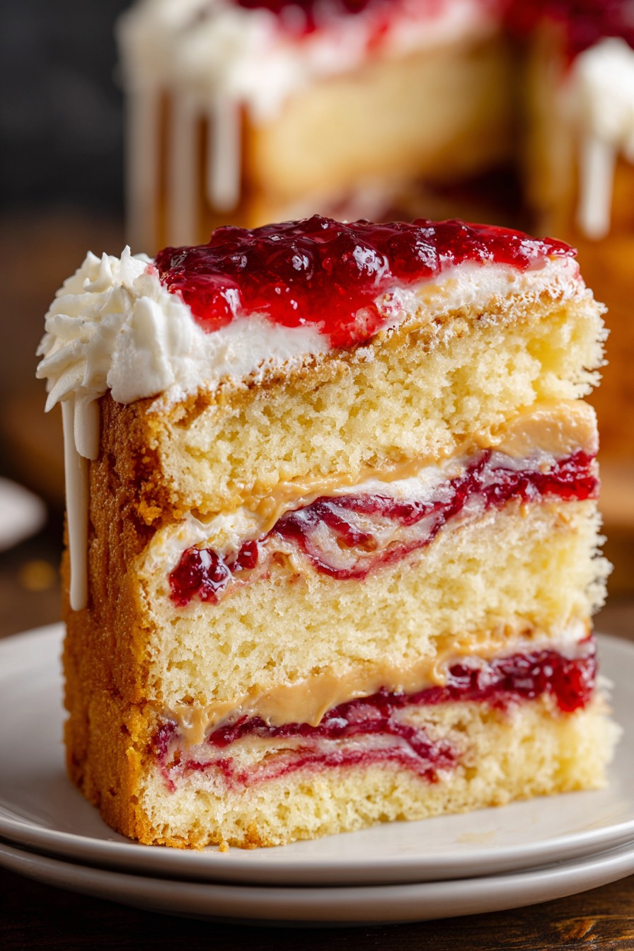 Peanut Butter Jelly Cake