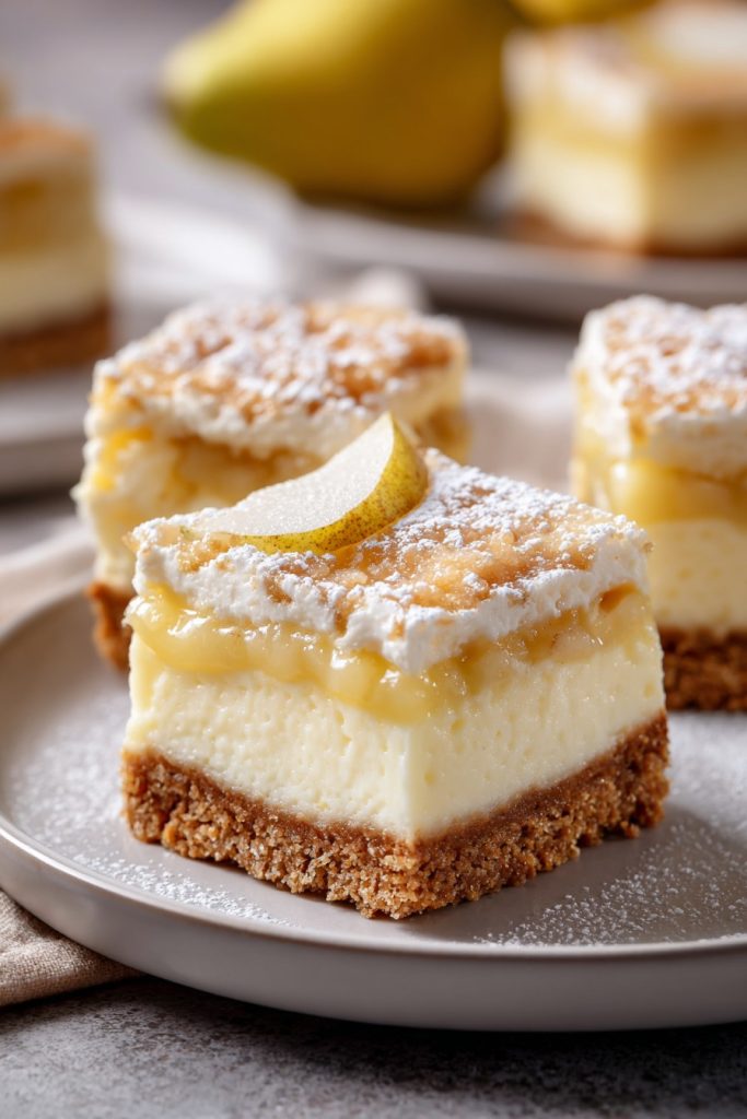 Pear Mousse Cheesecake Bars: A Delightfully Creamy Dessert