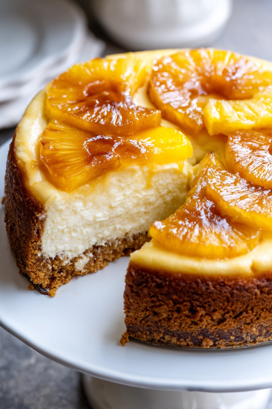 Pineapple Upside Down Cheesecake
