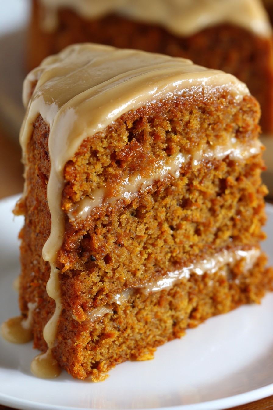 Pumpkin Cake Caramel Frosting