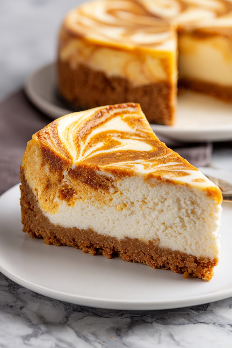 Pumpkin Swirl Cheesecake