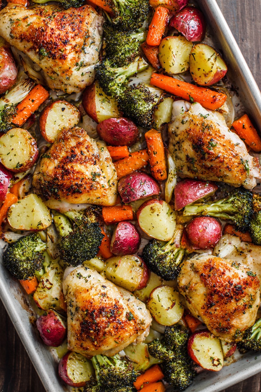 Quick Roasted Chicken Veggies