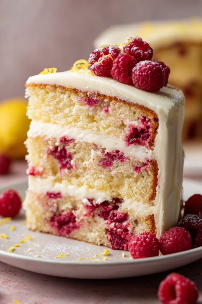 Raspberry Cake with Lemon Buttercream: A Zesty Summer Delight