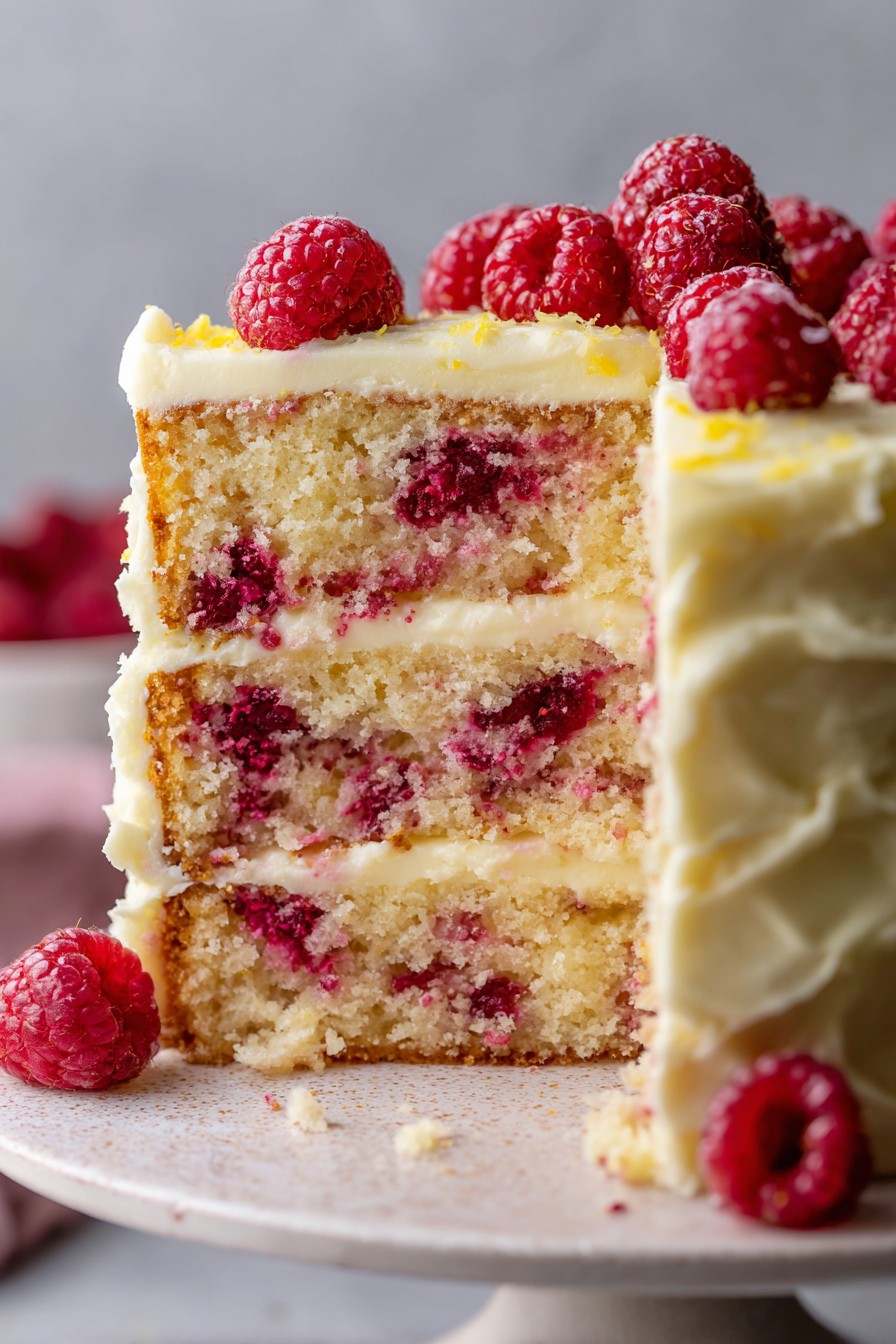 Raspberry Cake Lemon Buttercream