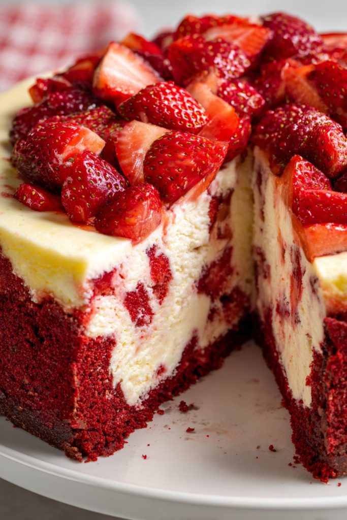 Red Velvet Strawberry Cheesecake: A Match Made in Dessert Heaven