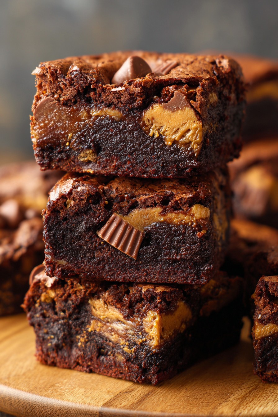 Reeses Stuffed Brownies