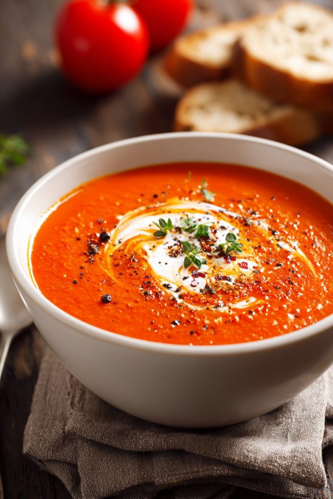 Roasted Red Pepper Soup: A Velvety Bowl of Comfort
