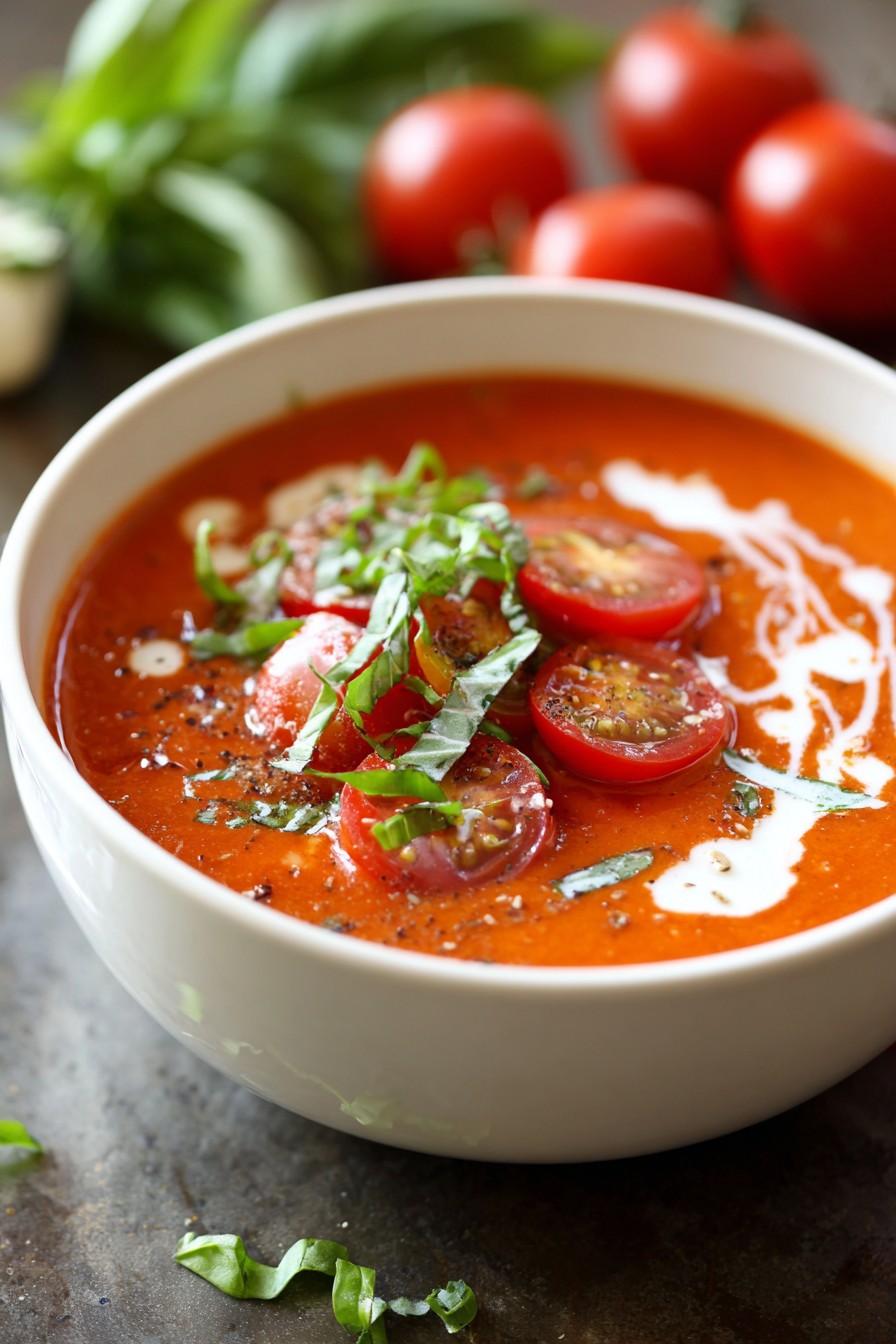 Roasted Tomato Basil Soup