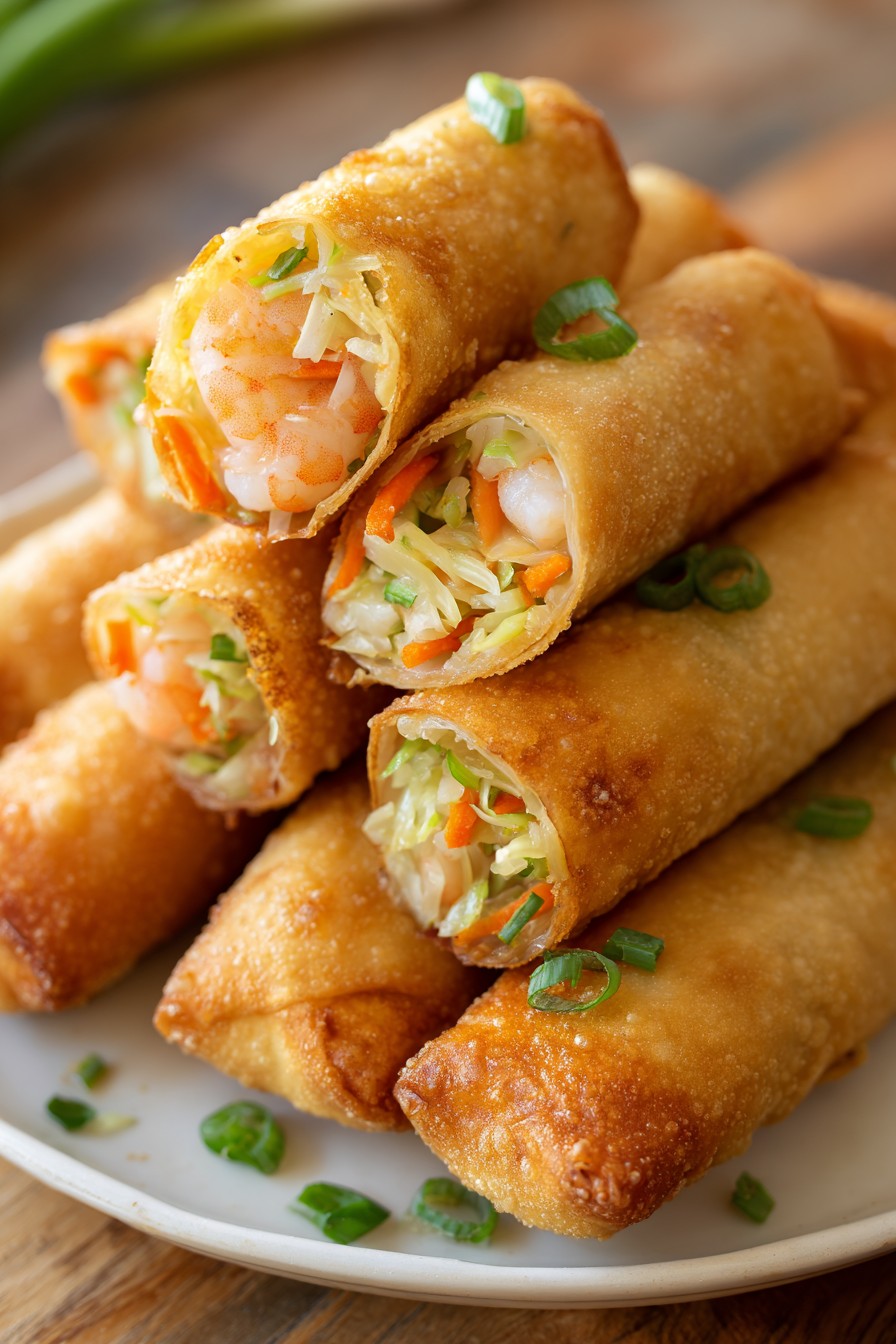 Shrimp Cabbage Egg Rolls