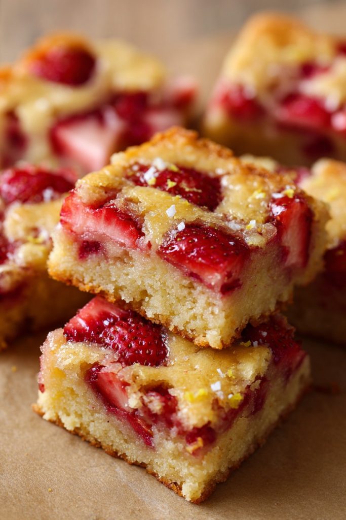 Strawberry Lemon Blondies Recipe: A Zesty Summer Treat