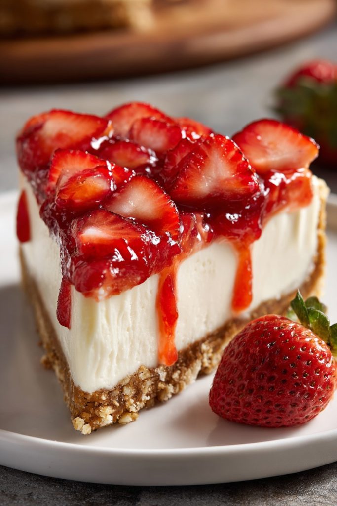 Strawberry Pretzel Cheesecake Recipe: A Sweet & Salty Delight