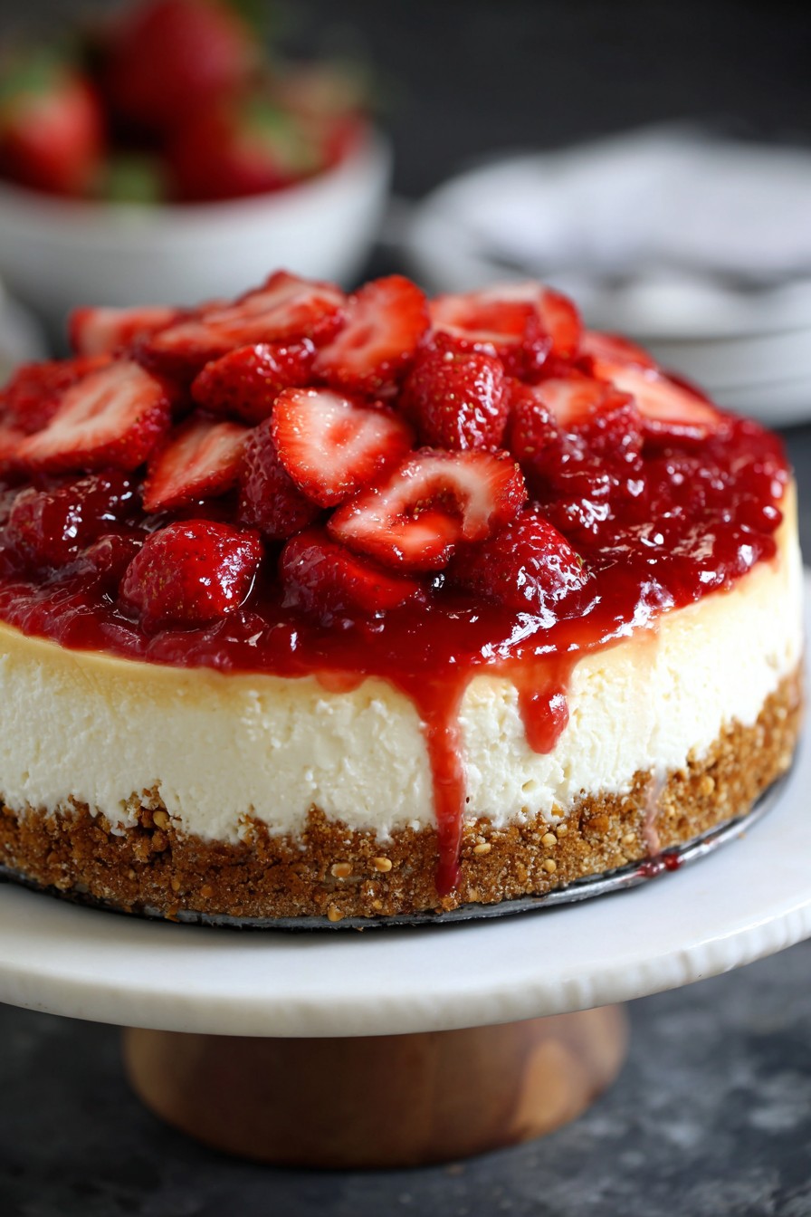 Strawberry Pretzel Cheesecake Recipe