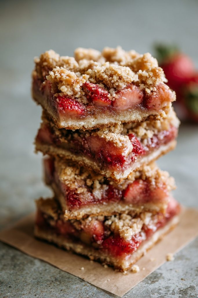 Strawberry Rhubarb Crumble Bars: A Sweet and Tangy Delight