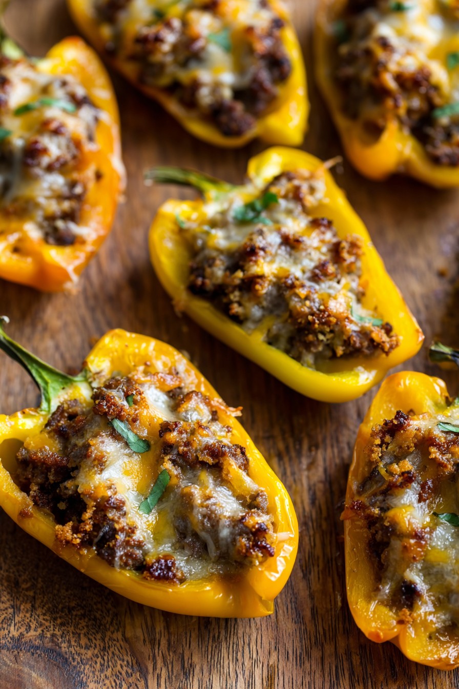 Stuffed Mini Peppers With Beef