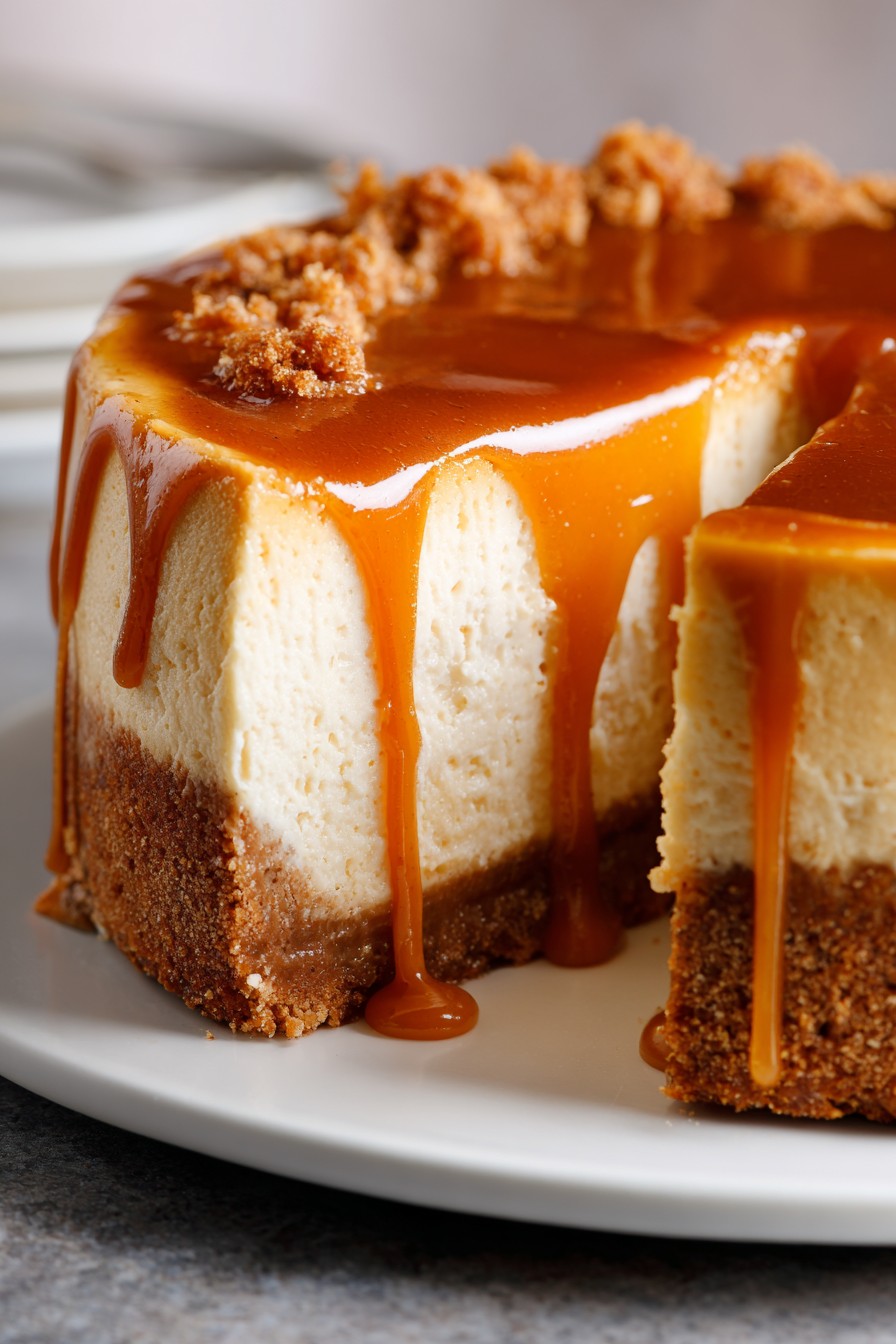 Sweet Potato Caramel Cheesecake